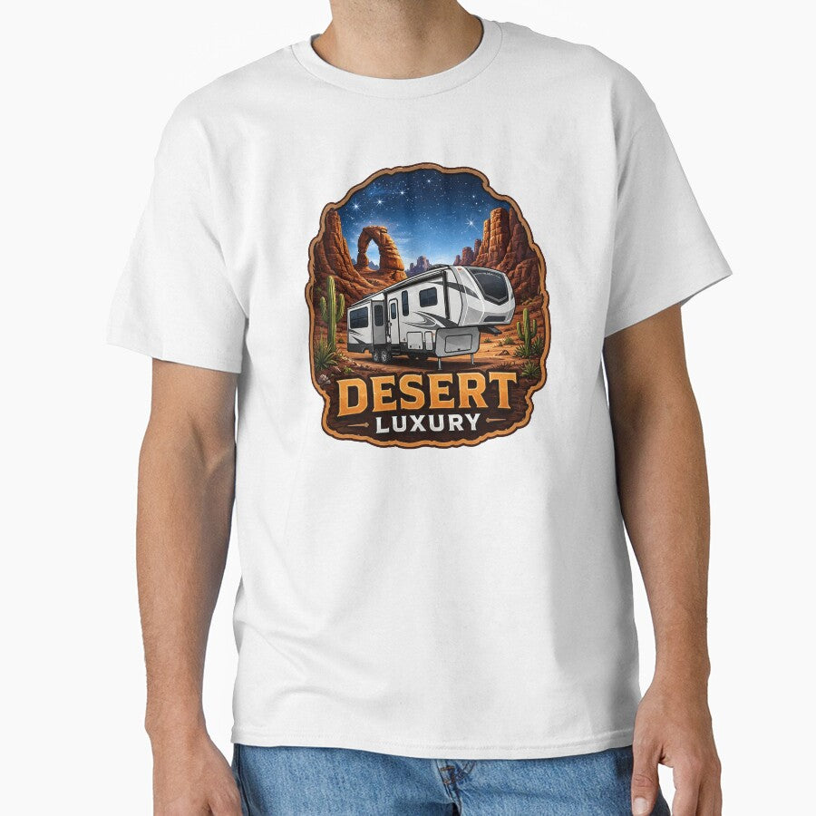 Desert Luxury Fifth Wheel RV Art - Starry Night Southwest Camping Design by SasquatchTrail
