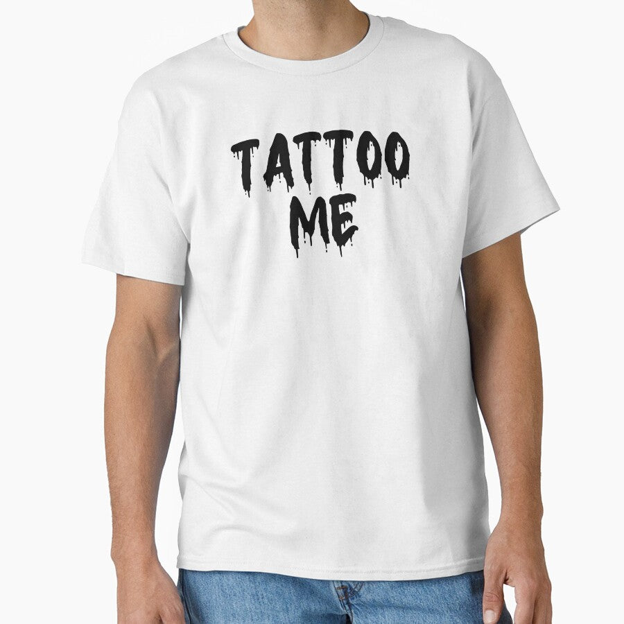 BLACK ON WHITE TATTOO ME BLOOD DRIP by RomeArtCo