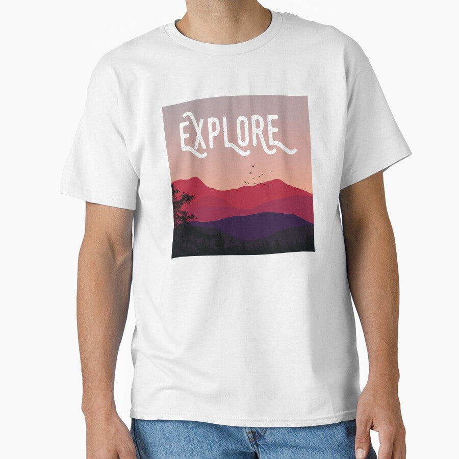 Explore sunset mountains by kickingdesigns