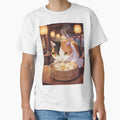 Tricolor Tortoiseshell Cat Enjoying Dim Sum Soup – Cute Anime Restaurant Scene by EmeraldeaArt