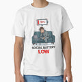 Social Battery Low 10 Percent Funny Introvert Art by JVDesignsShop