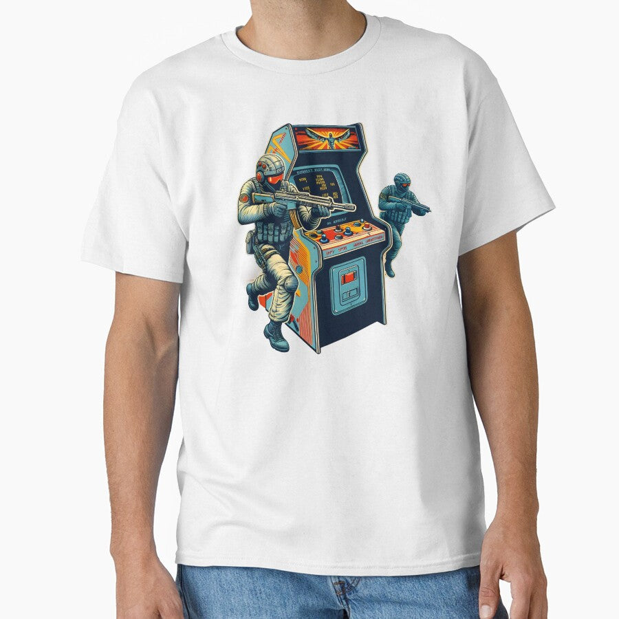 Tactical Soldiers Emerging from Retro Arcade Machine - Inspired by "Contra". by The-T-In-Retro