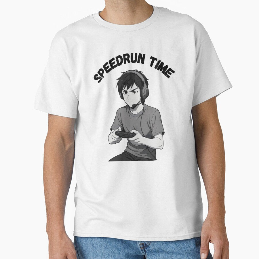 Speedrun Time Anime Gamer – Competitive Gaming Illustration by PHRASEandSTYLE