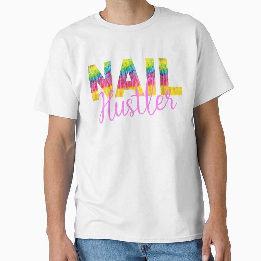 Colorful Tie Dye Nail Hustler Nail Tech Techniques Nail Boss Nail Artist Salon Team by Dr.YesOrNo