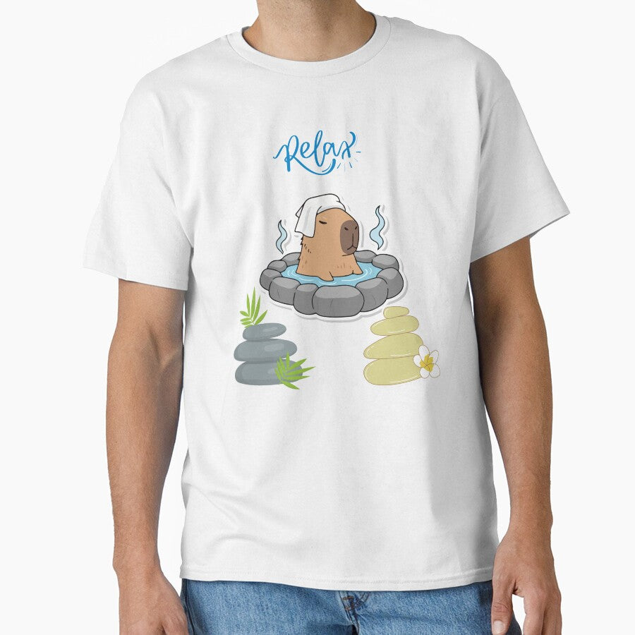 Relax Capybara – Cute Spa Animal Zen Illustration by MUKUND FASHION DESIGN