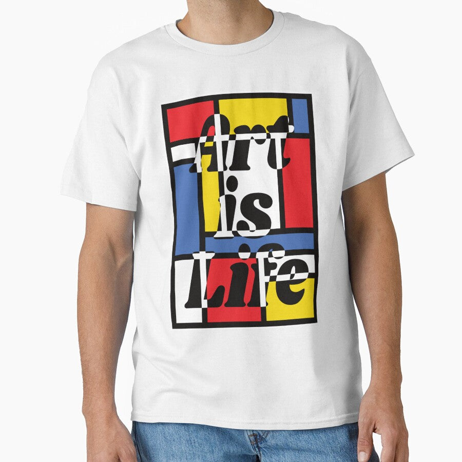 Art is Life - Mondrian - Art Teacher Tee by Jocelyn Sperduto Art