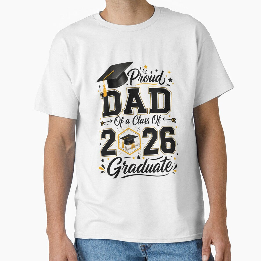 Proud Dad Of A Class Of 2026 Graduate Graduation Father by HumansStuck12