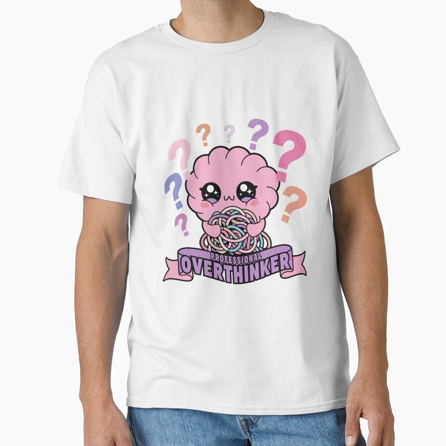 Professional Overthinker Cute Anxious Brain by IslandTyped