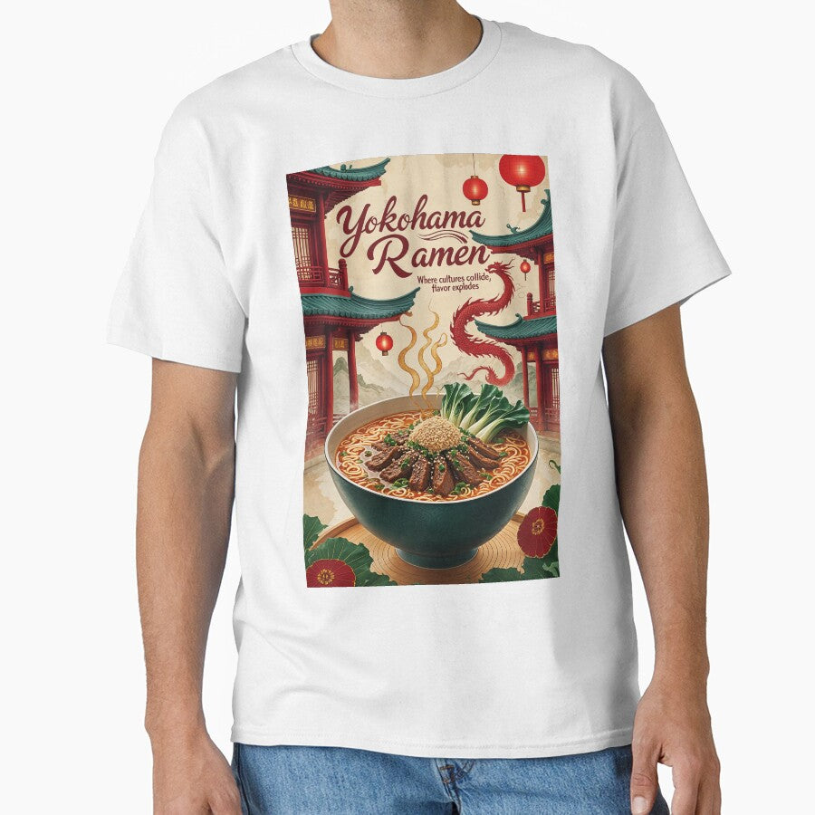 Yokohama Chinatown Ramen Poster – Fusion Noodle Art by Ceemko's Vintage Corner