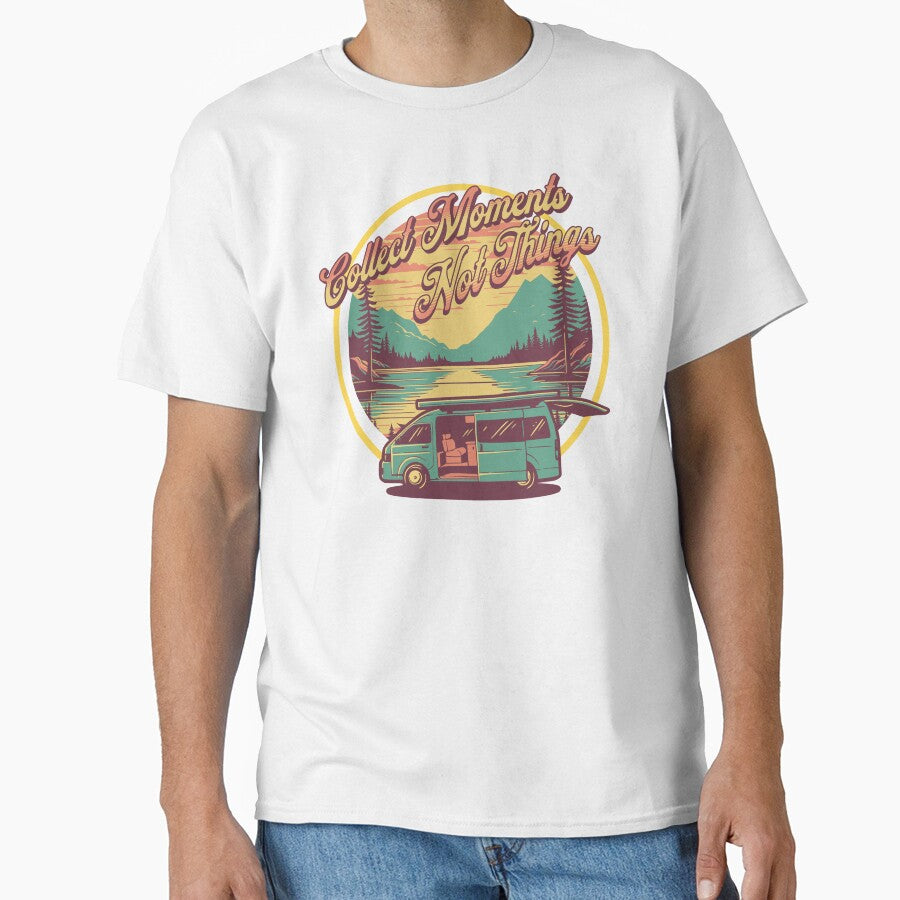 Collect Moments Not Things Camper Van Adventure Retro Travel Design by Sachie's Studio