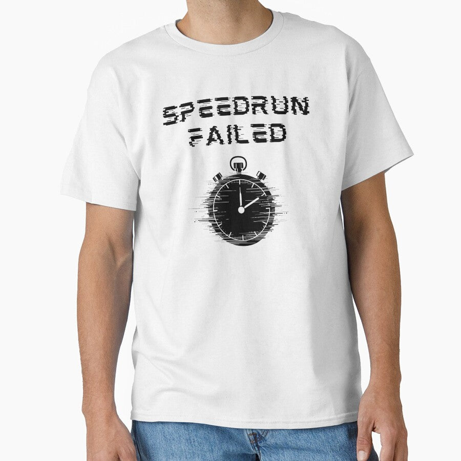 Speedrun Failed – Stopwatch Glitch Speedrunner Design by PHRASEandSTYLE