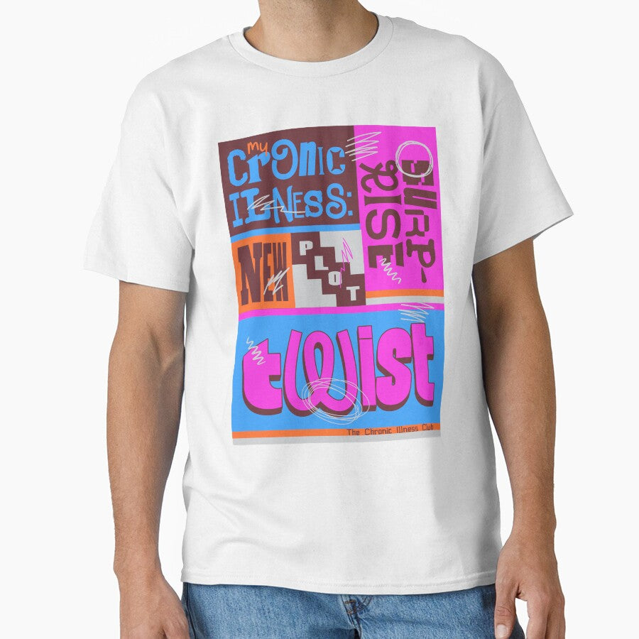 Chronic Illness Shirt Chronic Illness Plot Twist Chaos Type Collage Chronic Illness Humor Spoonie Life Mental Health Sarcasm by RealLifeMerchies