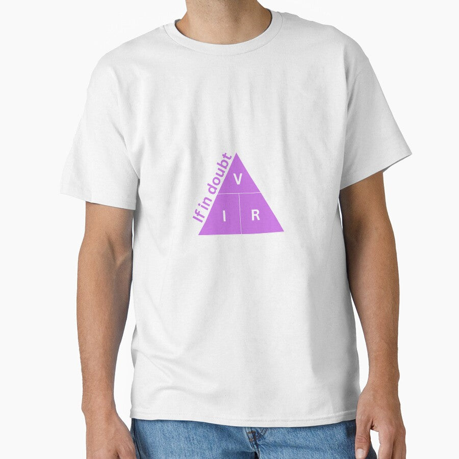 If in Doubt Ohm's Triangle | Magenta and White Ohm's Law by Bridget Beswick