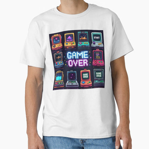 80s Retro Arcade Game Over Graphic - Vintage Gaming Design by GiftedExplorer