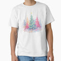 Pastel Christmas Tree Watercolor by RiffCoDesigns