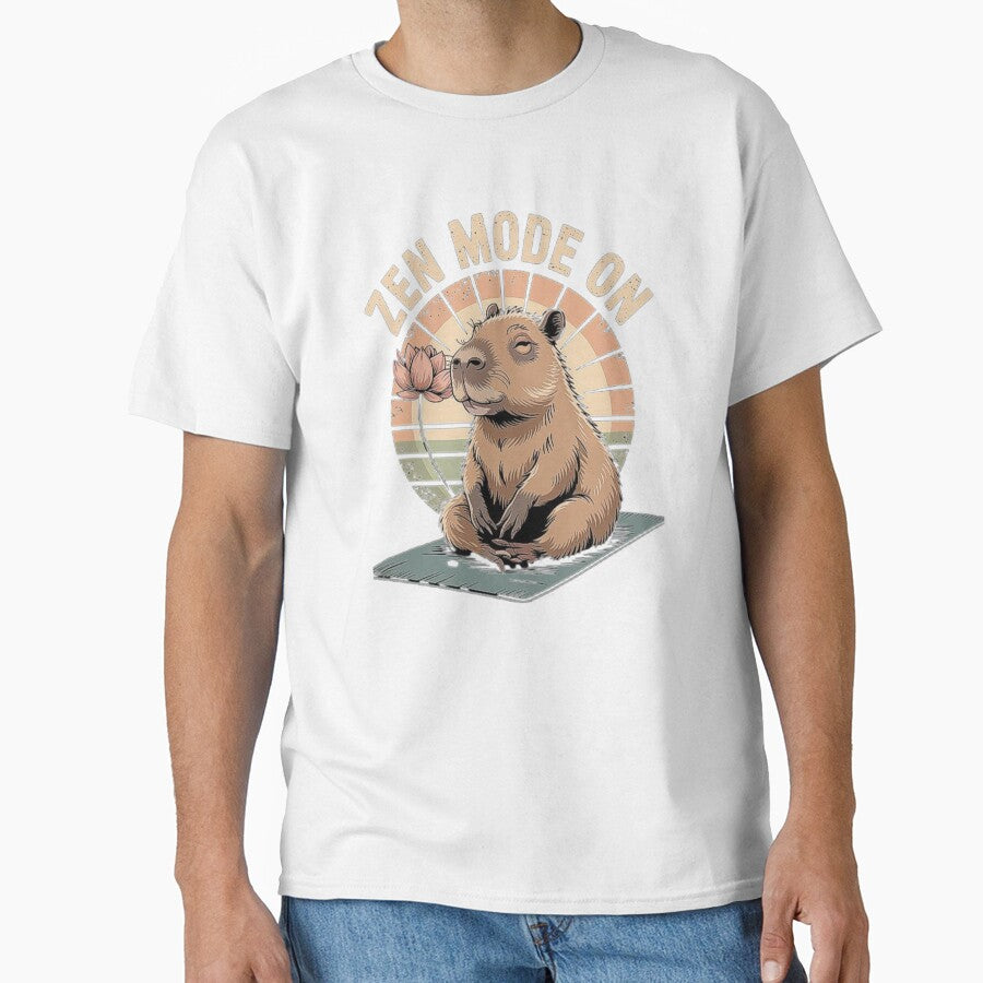 Cute Capybara Meditating Vintage Zen Animal Illustration for Relaxation and Mindfulness by love3617