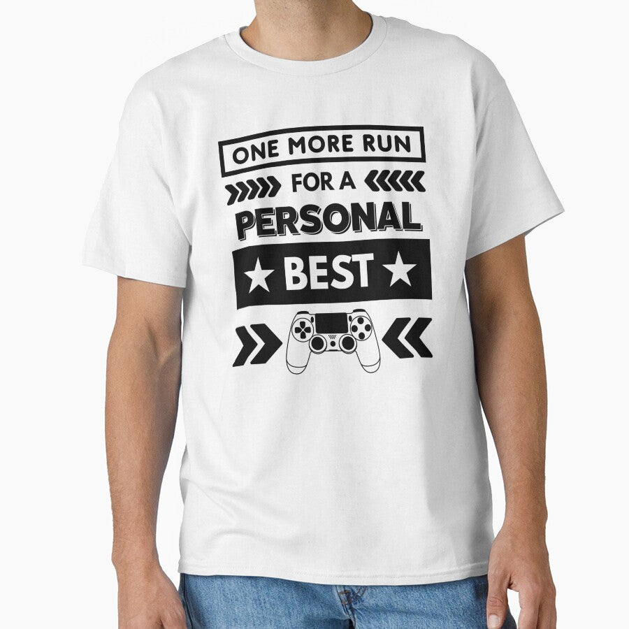 One More Run for a Personal Best – Gamer Controller Quote Design by PHRASEandSTYLE