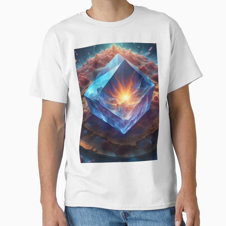 Celestial Crystal – Blue Ray of Cosmic Light by PawPrintedArt