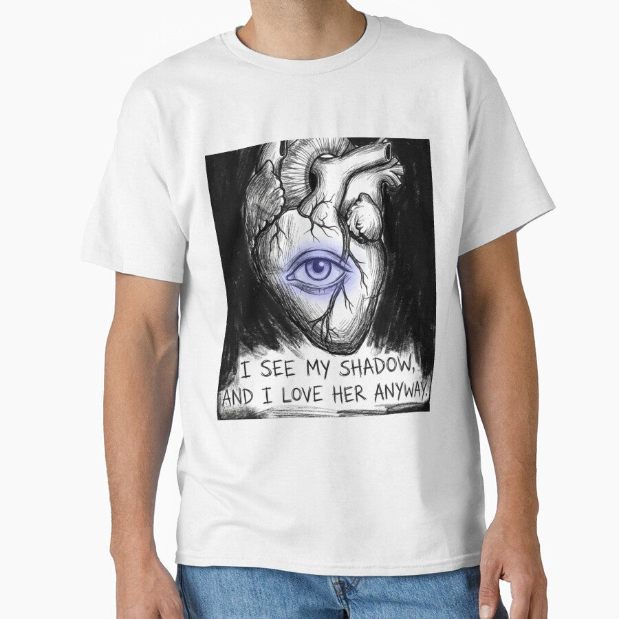 Charcoal Shadow Heart Work - Honest Third Eye Anatomical Art by GiftzCircle
