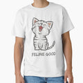Feline Good. Cute Happy Kitty Cat Lover by Rebel-Design