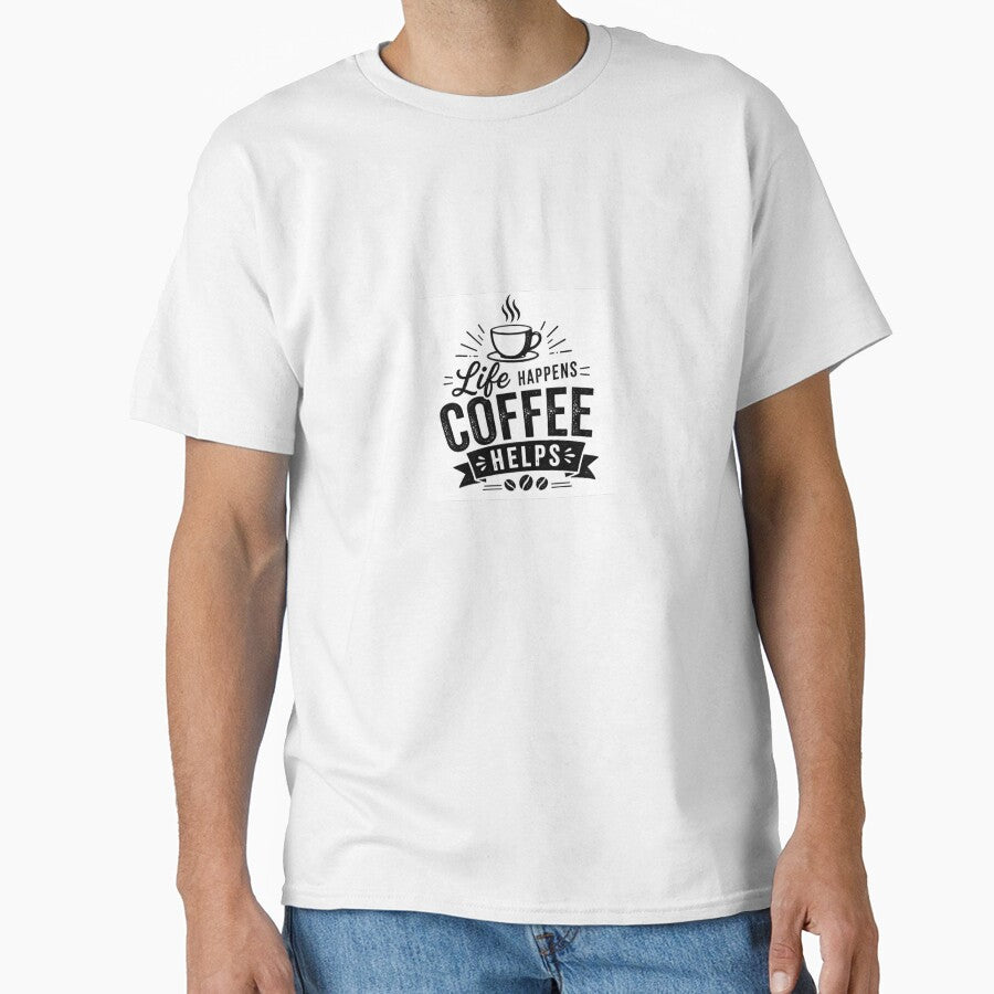 Life Happens Coffee Helps | Vintage Coffee Lover Design by OakEmber