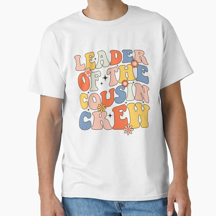 Leader Of The Cousin Crew Groovy Retro Cousin Club Squad by Achrafdesign