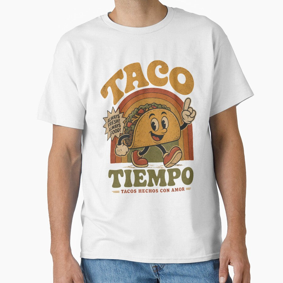 Taco Funny Mexican Food Cartoon Mascot vintage ad by LD ART