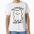 No Thoughts Head Empty Cat Meme Minimalist Design by AnimalAirtistry