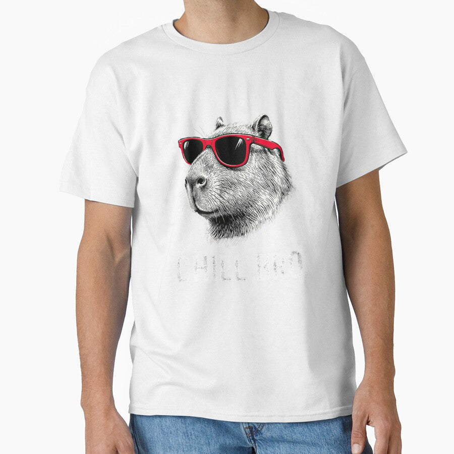 Chill Bro Capybara Wearing Sunglasses Funny Animal Meme by NovaCraft30