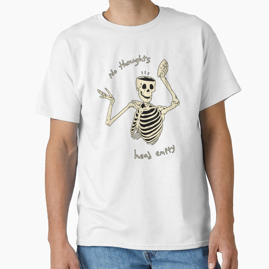 No Thoughts Head Empty Skeleton by Kaija