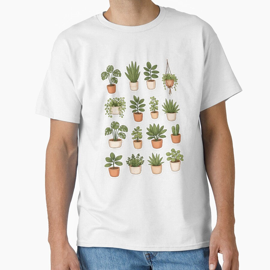 Botanical Houseplant Sticker Collection – Cozy Indoor Plant Lovers Design by blankTeeShirt