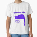 Social Battery Offline Funny Introvert Cat T-Shirt by Talisprojekt