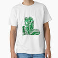 Gemini Zodiac Symbol Silhouette Design With May Birthstone Emerald Background by TacoRose