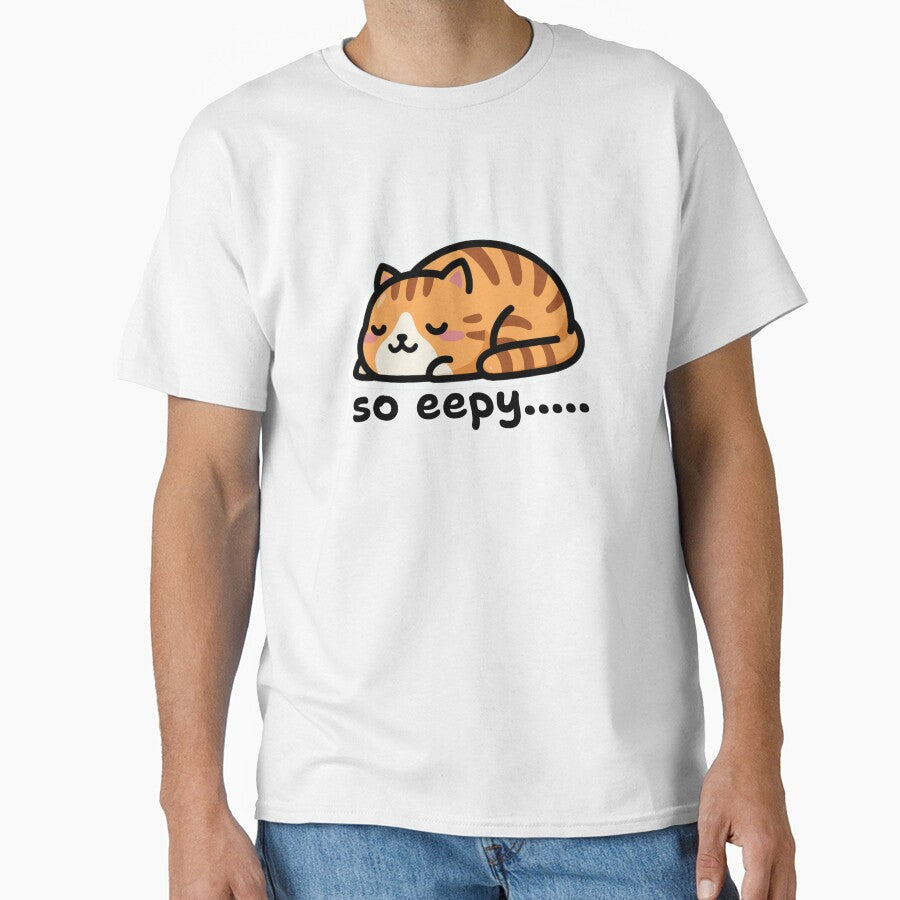 Cute Sleeping Orange Tabby Cat Kawaii Eepy Cat Nap Loaf Funny Cat Meme by TeeTimeMeTime