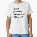 Eat Sleep Speedrun Repeat – Retro Pixel Gamer Text by PHRASEandSTYLE