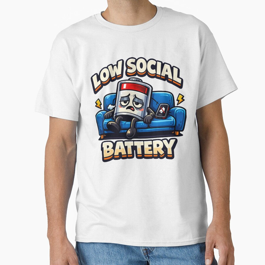 Low Social Battery Funny Introvert Shirt by EventDrop