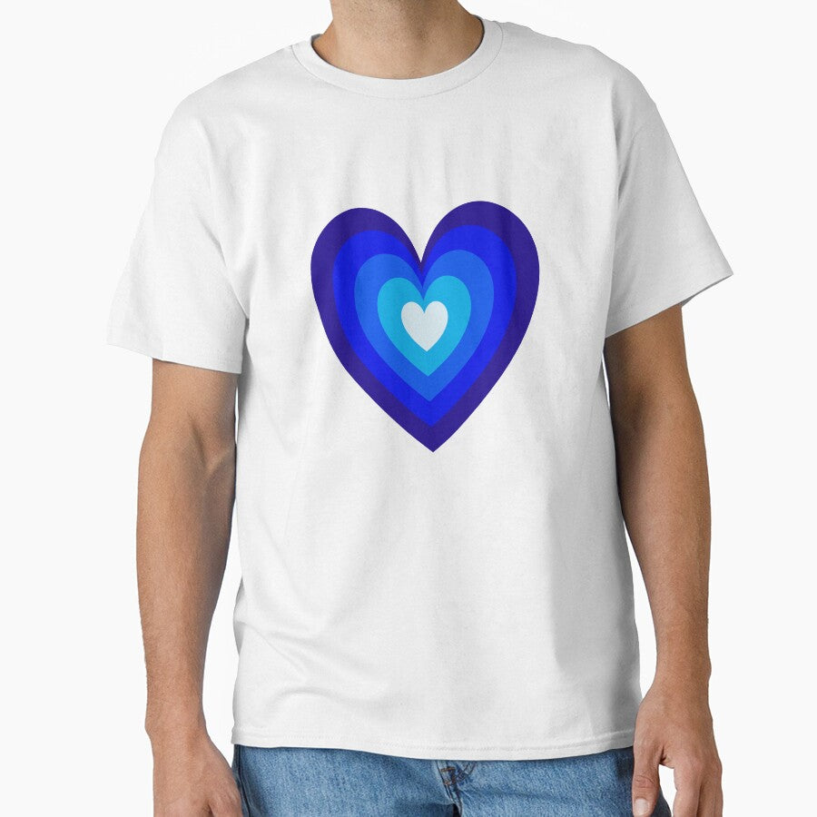 Blue Aesthetic Retro Y2K Layered Heart in Heart by Aesthetic Crew