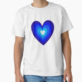 Blue Aesthetic Retro Y2K Layered Heart in Heart by Aesthetic Crew