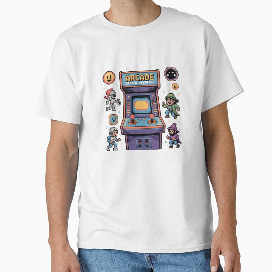 Arcade Dreams Never Die Pixel Cabinet Art by Printiko