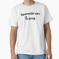 Speedrun King – Retro Pixel Gamer Text Design by PHRASEandSTYLE