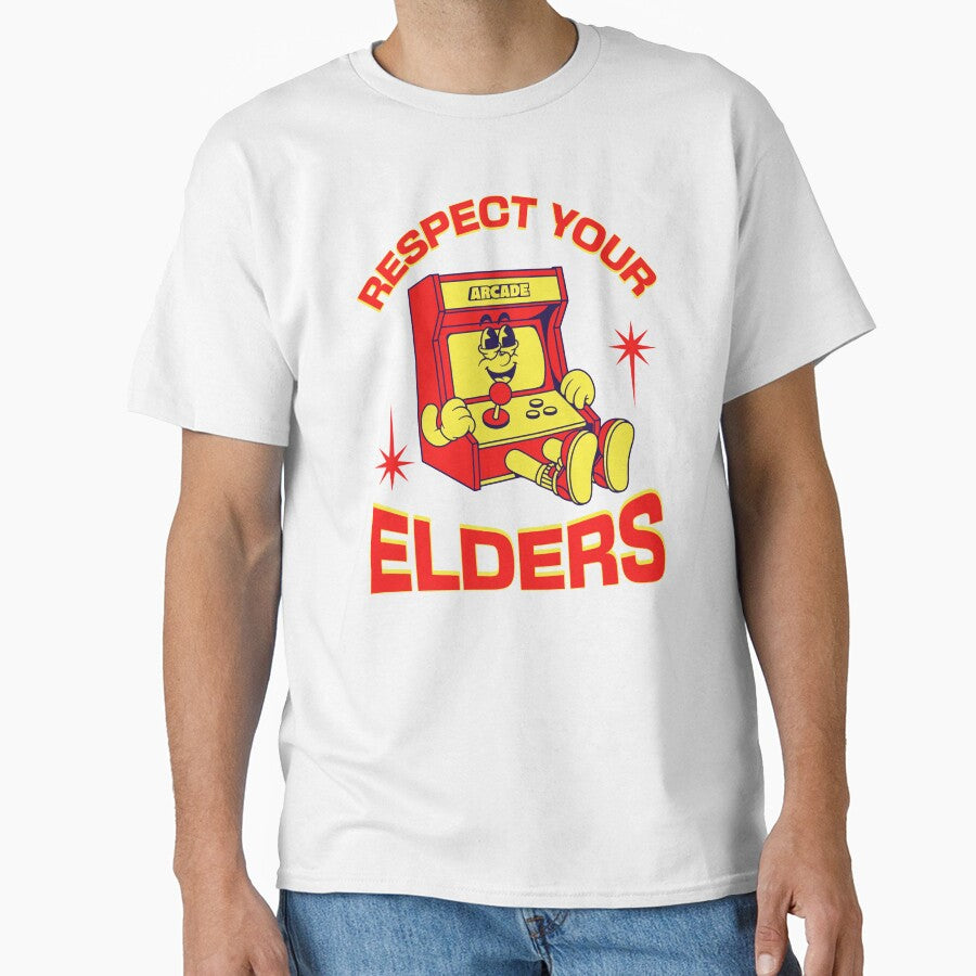 Respect Your Elders Retro Arcade Machine Video Game Vintage by Abaseen