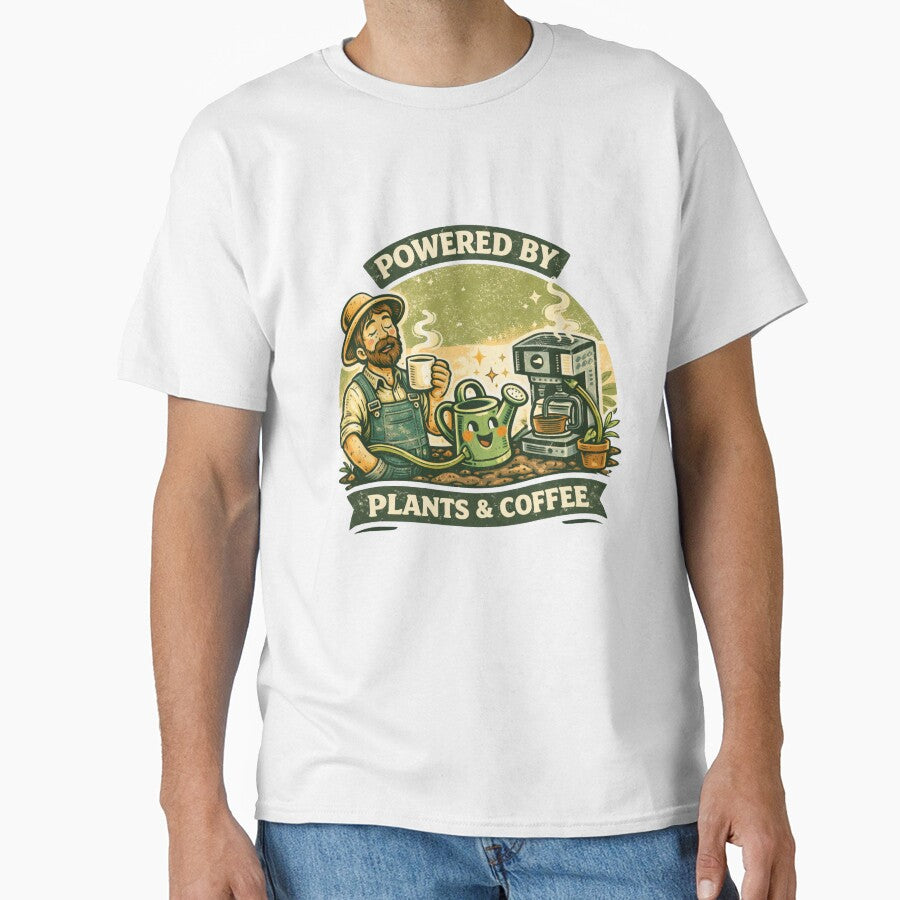 Powered by Plants & Coffee - Funny Retro Gardener by VeroChaos