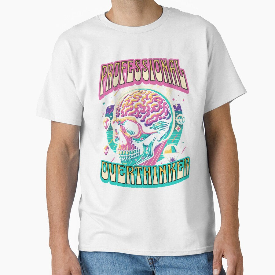 skull professional overthinker typography text Morcaworks by Morcawork