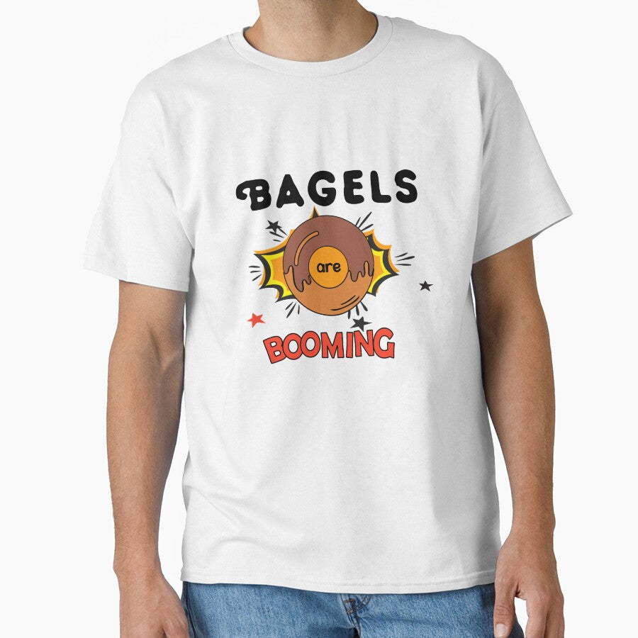 Bagels are booming, Funny shirt meme, Cool Gift for Men, Bagel lovers, Present for fathers day, Slim Fit by Annona-