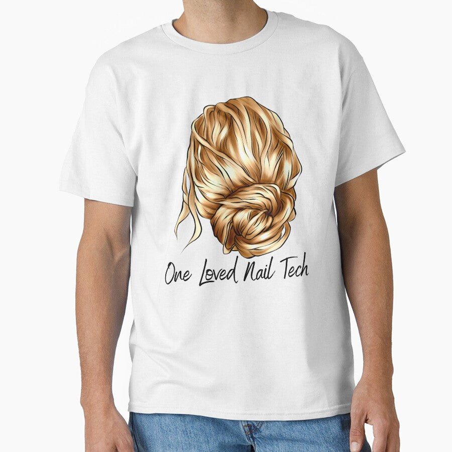 One Loved Nail Tech Messy Bun Nail Boss Valentine by Daoud9