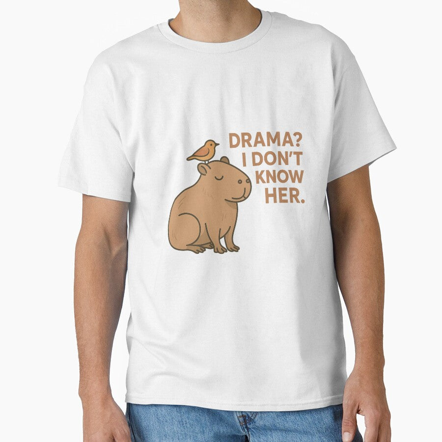 drama i dont know her No Drama Capybara – Chill Funny Animal Sticker by El-kournafi