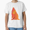 Fuzzy Gradient Orange Quokka Marsupial Art - Cute Minimalist Wildlife Design by Abaseen