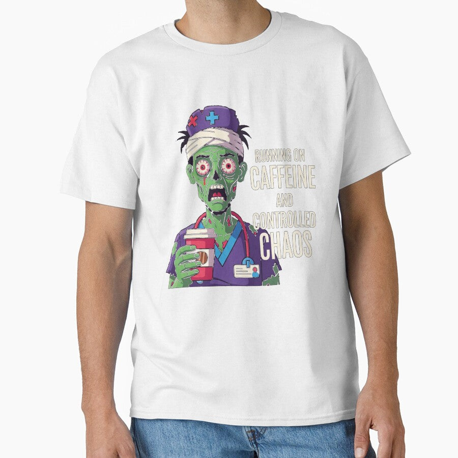 Night Shift Nurse Zombie — Running on Caffeine and Controlled Chaos by FlamaC