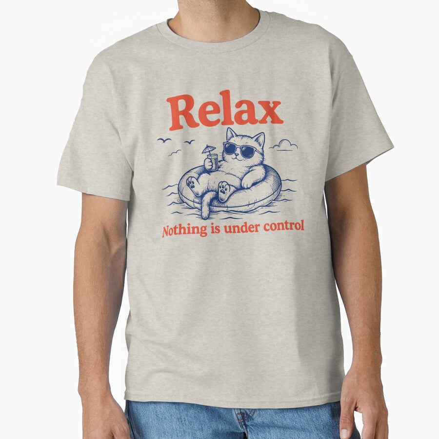 Relax Nothing is Under Control Gifts for Cat Lovers by MalwasBasket