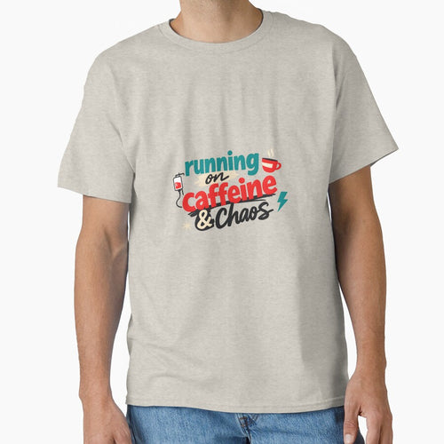 "Running on Caffeine & Chaos" | Funny Nurse & Tired Professional Gift by Naviora